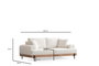 Atelier Del Sofa Eti Oak 3 Seater - White